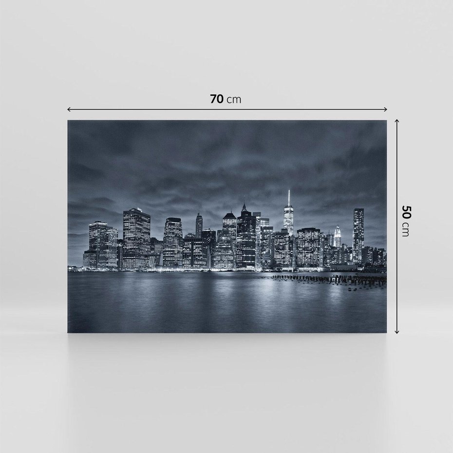 Obraz na płótnie 70x50 - Miejskie Migawki - noc, NY