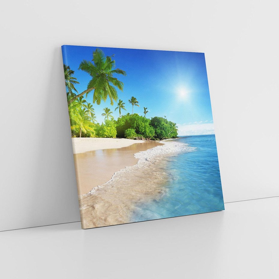 Obraz na płótnie 60x60 - Rajskie plaże Karaibów - Karaiby, plaża