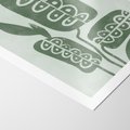 Plakat bez ramy 21x30 - Nurtująca Zieleń - abstrakcyjny zielony motyw, skandynawski design
