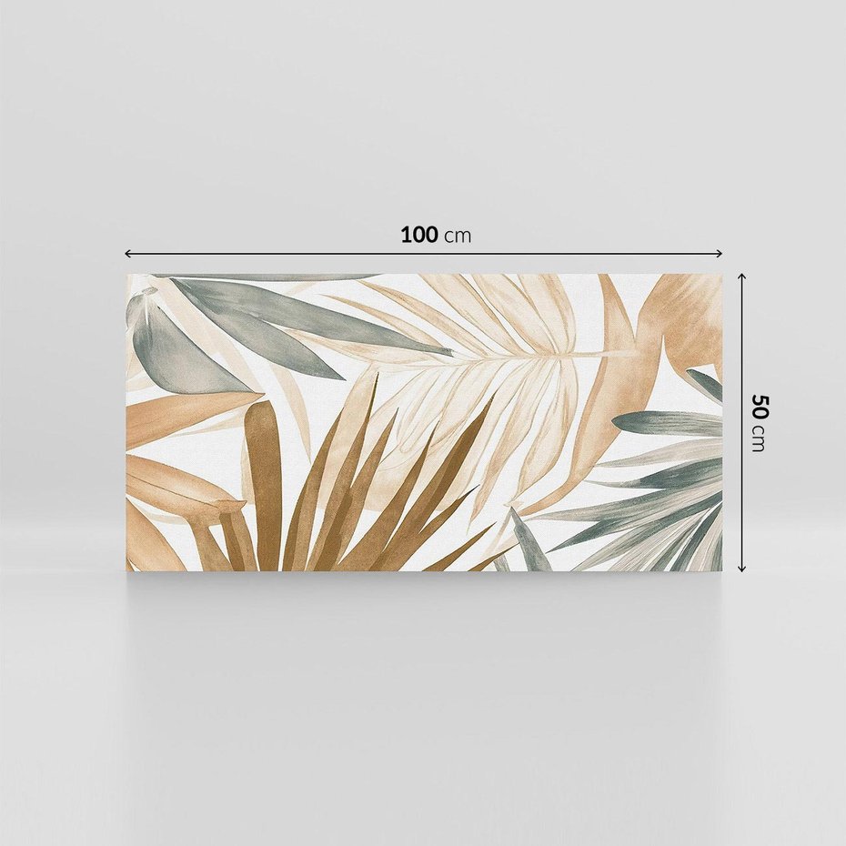 Obraz na płótnie 100x50 - Liście w Akwareli - akwarela, malowane liście