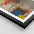 Plakat w ramie 50x70 - Abstrakcja olejna - kształty i kolory - abstrakcja, olejna - rama czarna