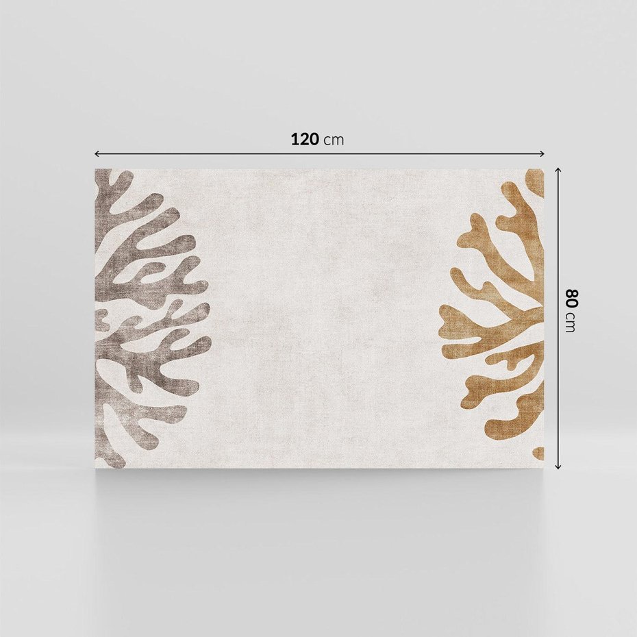 Obraz na płótnie 120x80 - Beżowa Symfonia Rafy - beżowa grafika, tło jak płótno