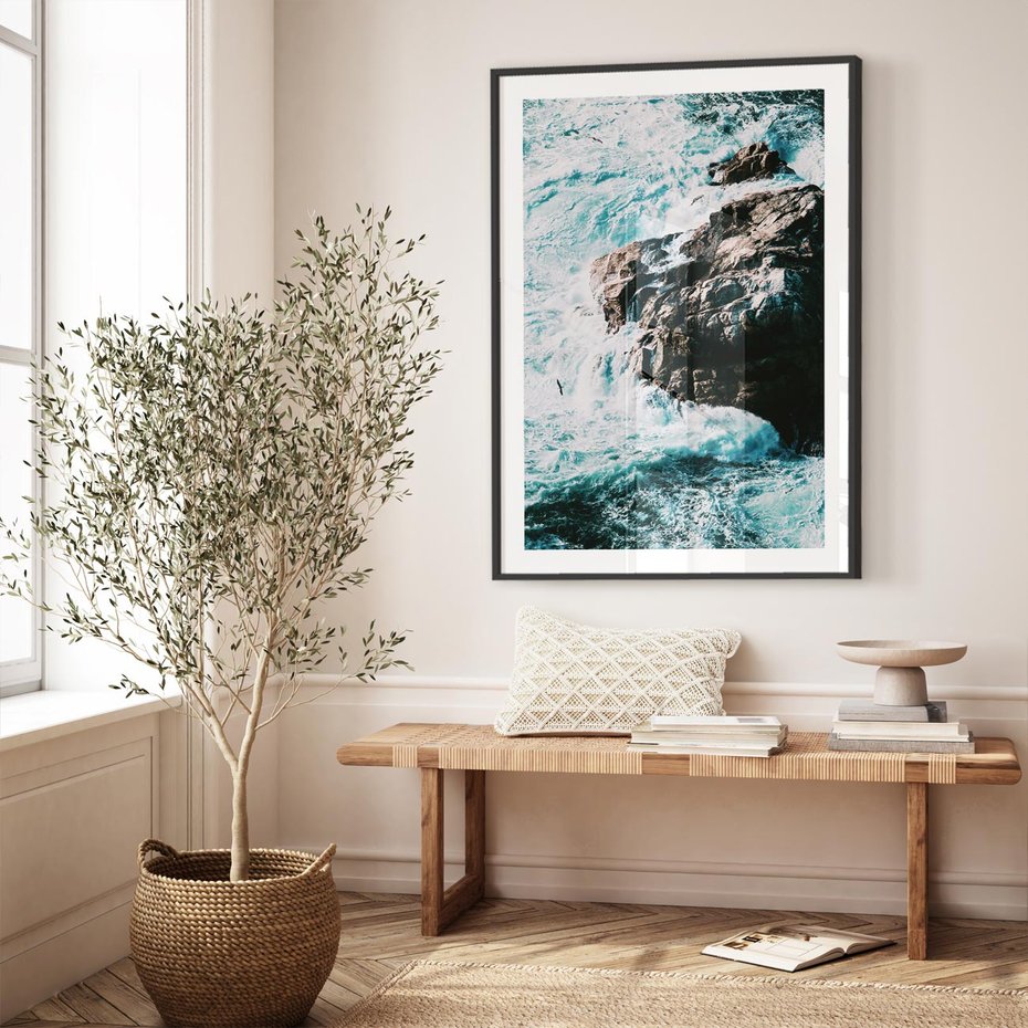 Plakat bez ramy 30x40 - Siła Natury - morze, skały