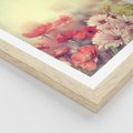 Plakat w ramie 30x40 - Delikatne kwiaty pastelowe - kwiaty, pastelowe - rama drewno