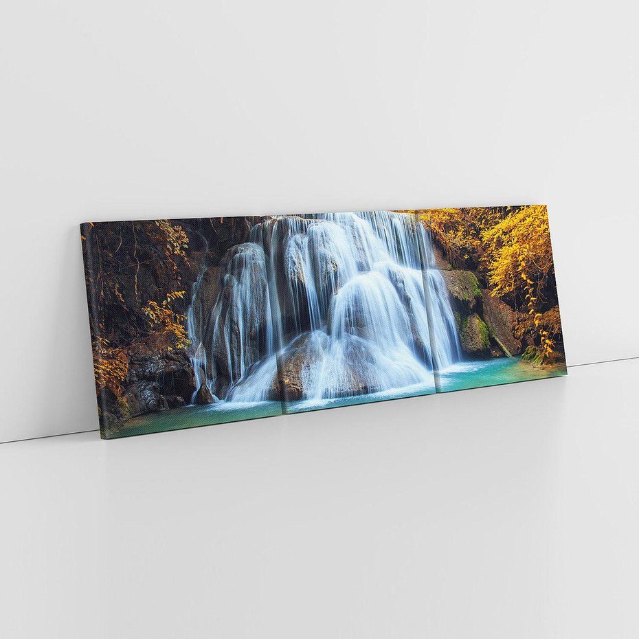 Obraz na płótnie 120x40 - Magia kolorów - jesień, las