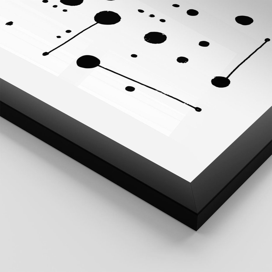 Plakat w ramie 50x70 - Złudne Odbicia - abstrakcja, minimalizm - rama czarna