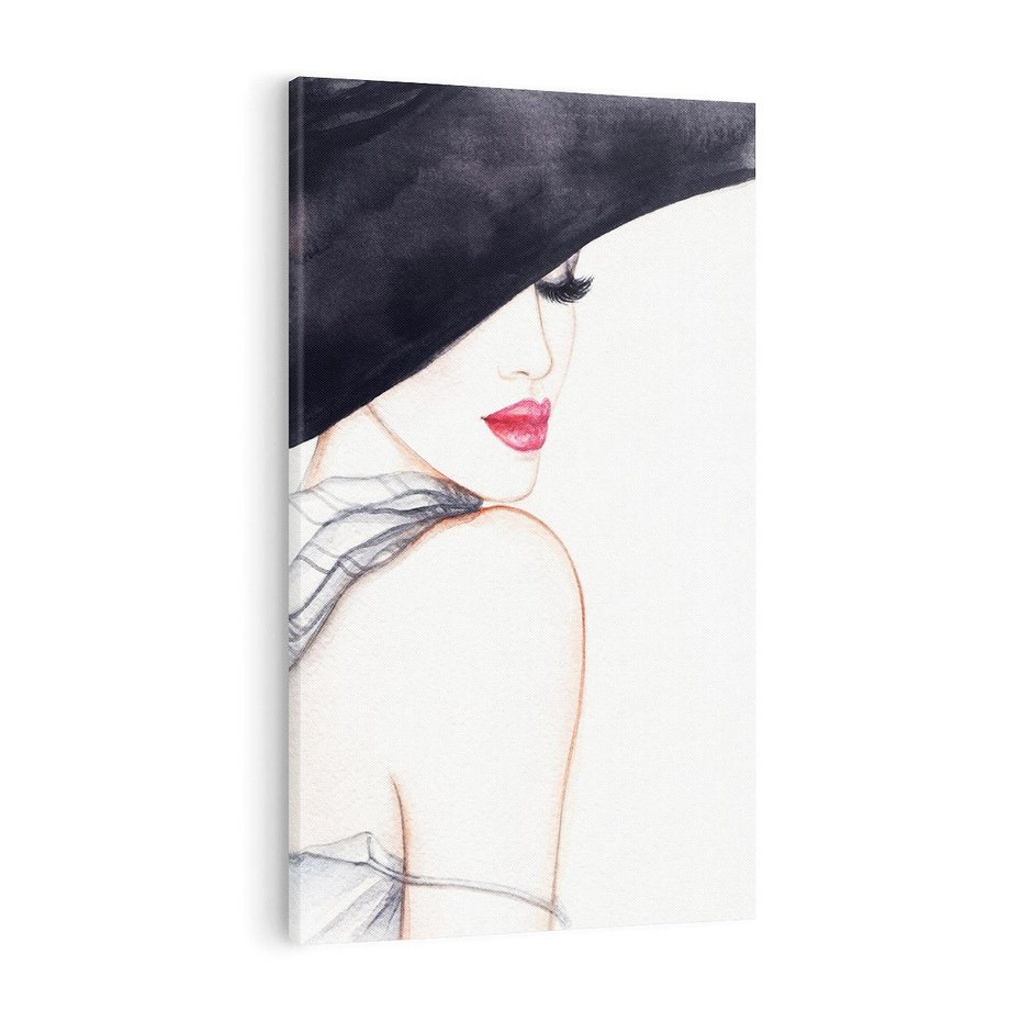 Obraz na płótnie 80x120 - Stylowa Ekspresja - kobieta, moda