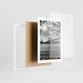 Plakat w ramie 30x40 - Most w Mieście - most, miasto - rama biała