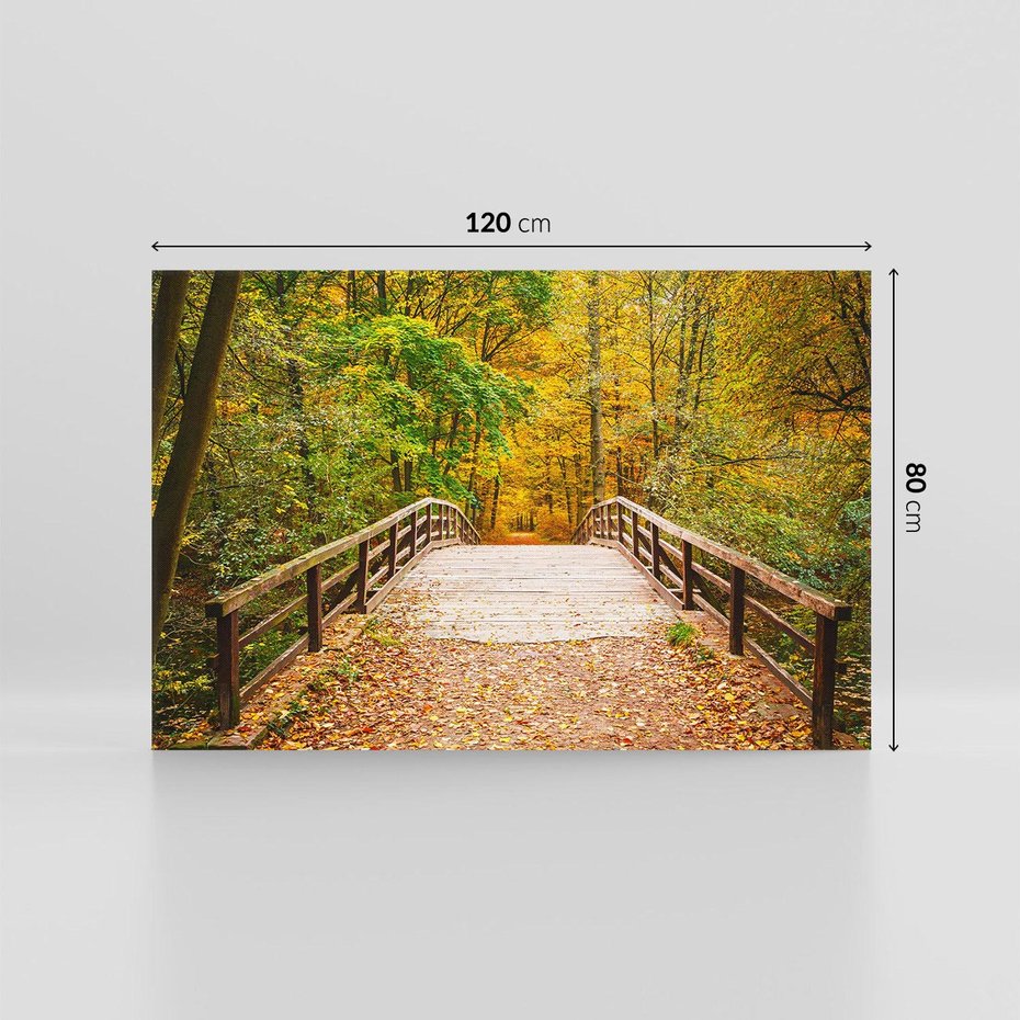 Obraz na płótnie 120x80 - Spacer Ścieżką w Las - ścieżka, spacer