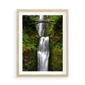 Plakat w ramie 50x70 - Siła i Urok Natury - wodospad, las - rama drewno