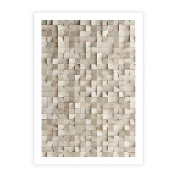 Plakat bez ramy 40x50 - Geometryczne 3D: Abstrakcyjna Harmonia - geometryczne, 3D