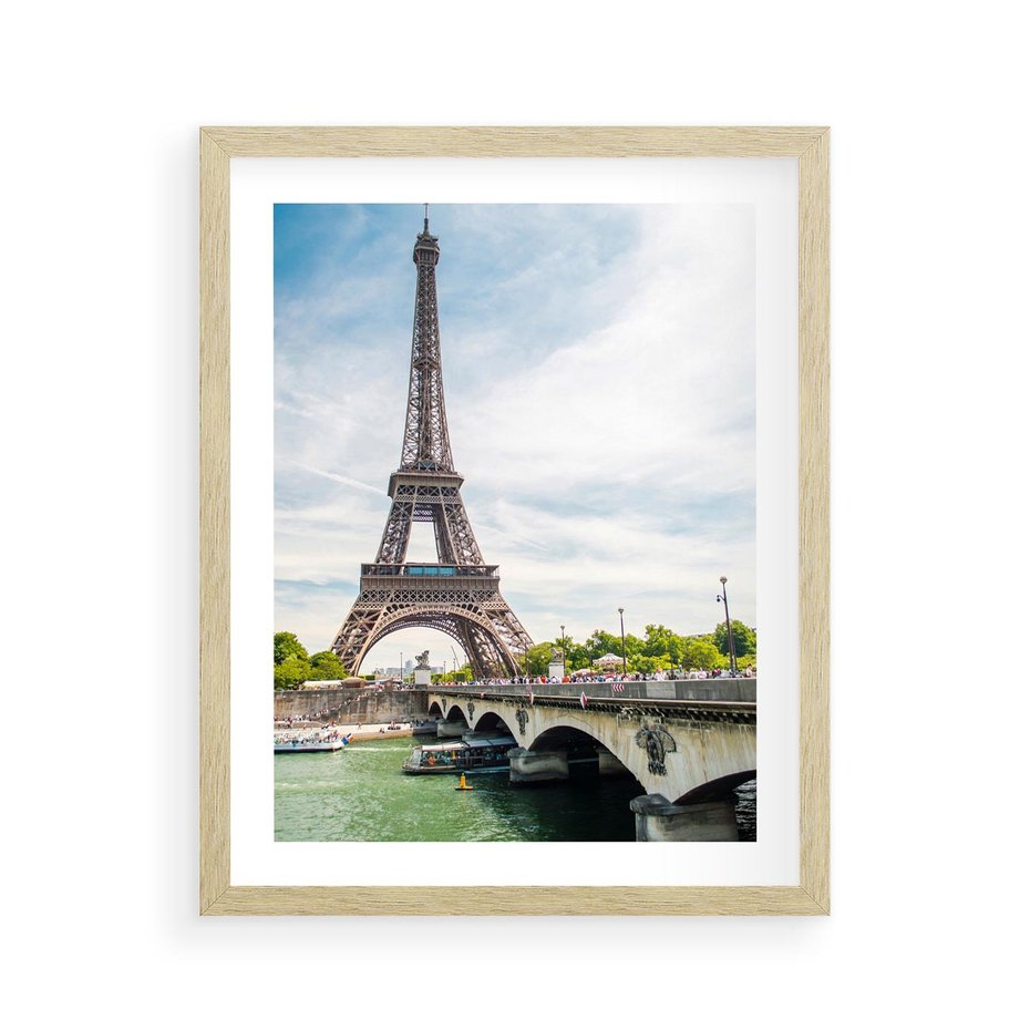 Plakat w ramie 40x50 - Ikona Romantyzmu - Eiffla, Francja - rama drewno