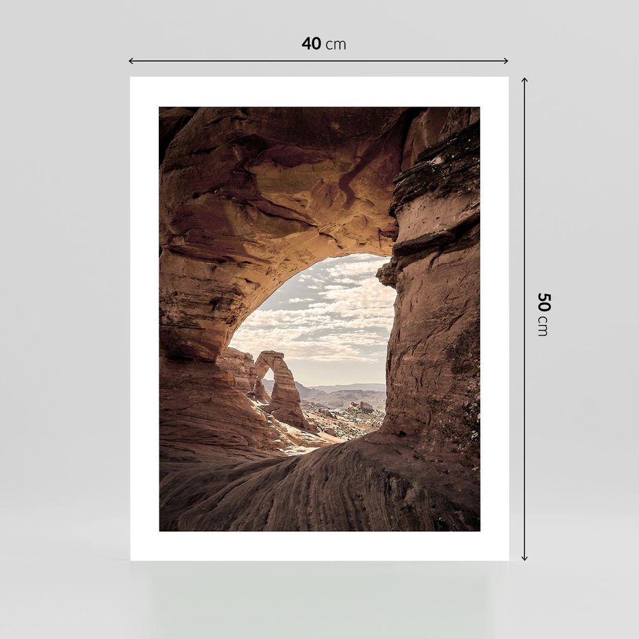 Plakat bez ramy 40x50 - Kanionowy Labirynt - pustynia, skały