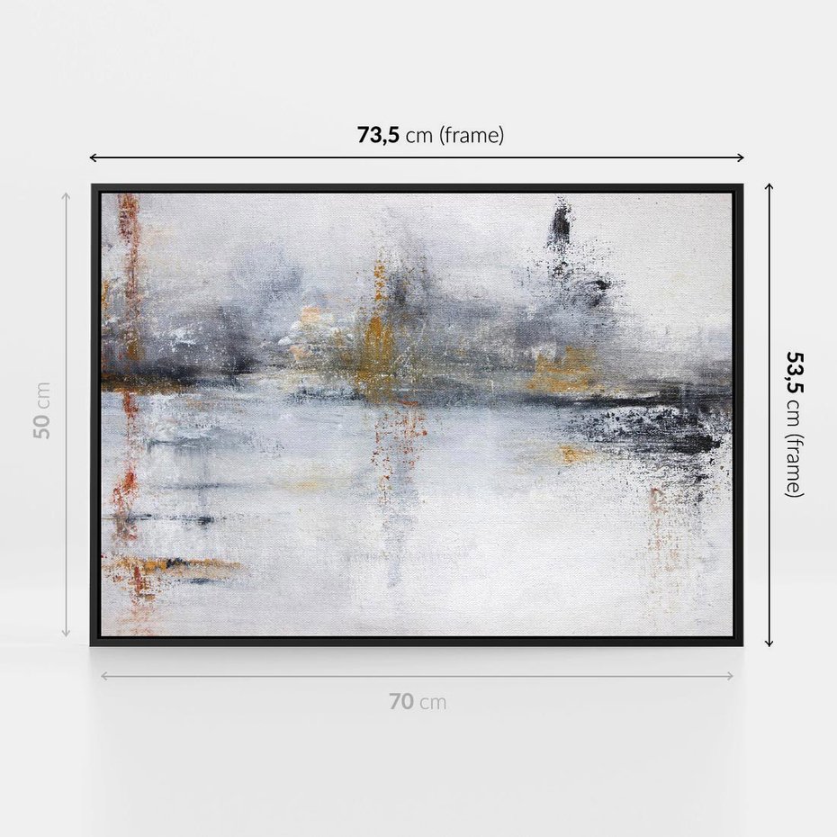 Obraz w ramie 70x50 - Kontrastujące Chaosy - abstrakcja, kontrast - rama czarna