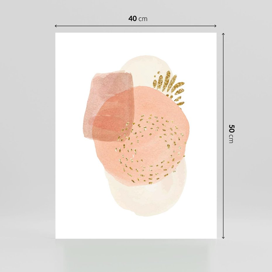 Plakat bez ramy 40x50 - Migotliwe Kształty i Plamy - abstrakcyjne akwarelowe plamy, minimalizm