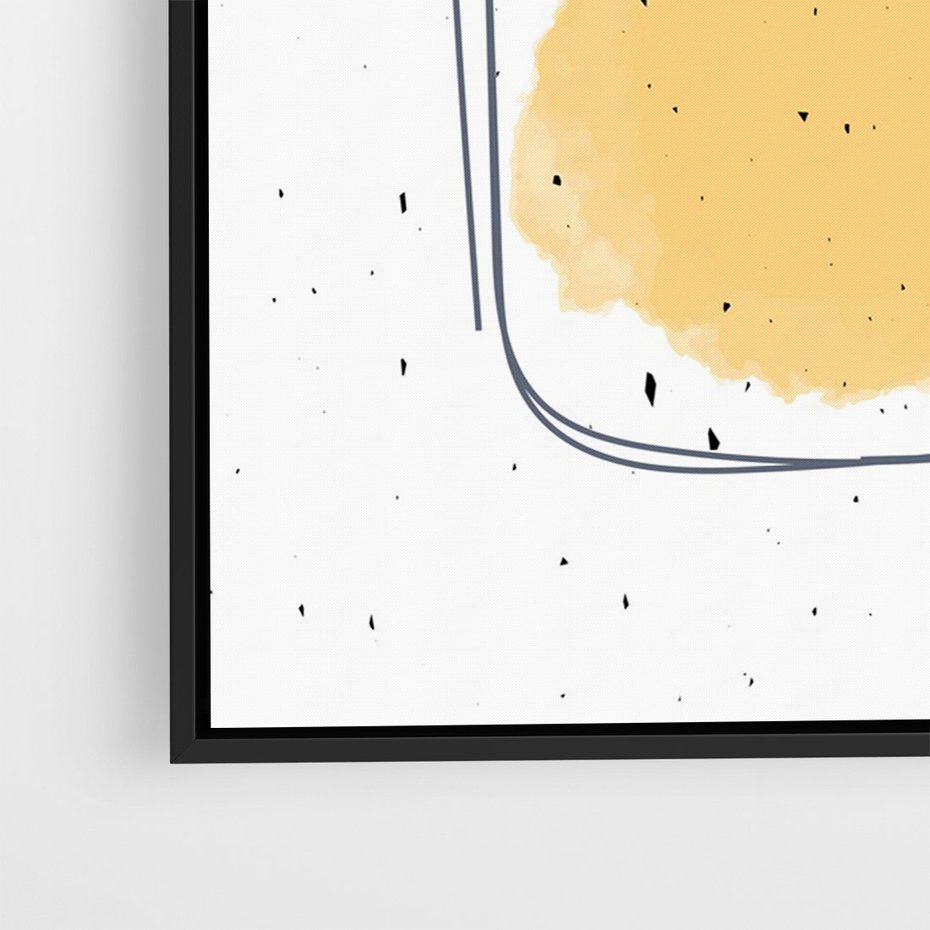 Obraz w ramie 50x70 - Wibracje Linii - abstrakcyjna kompozycja, jak ręcznie malowana - rama czarna