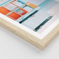 Plakat w ramie 30x40 - Letnia Idylla - plaża, domek na plaży - rama drewno
