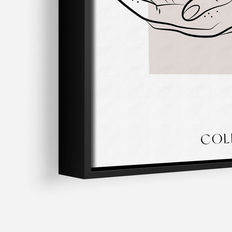 Obraz w ramie 70x100 - Wibracje Nieprzewidywalnych Form - bogo plakat, dłonie - rama czarna