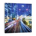 Obraz na płótnie 50x50 - Nocne Światła Miasta - noc, miasto