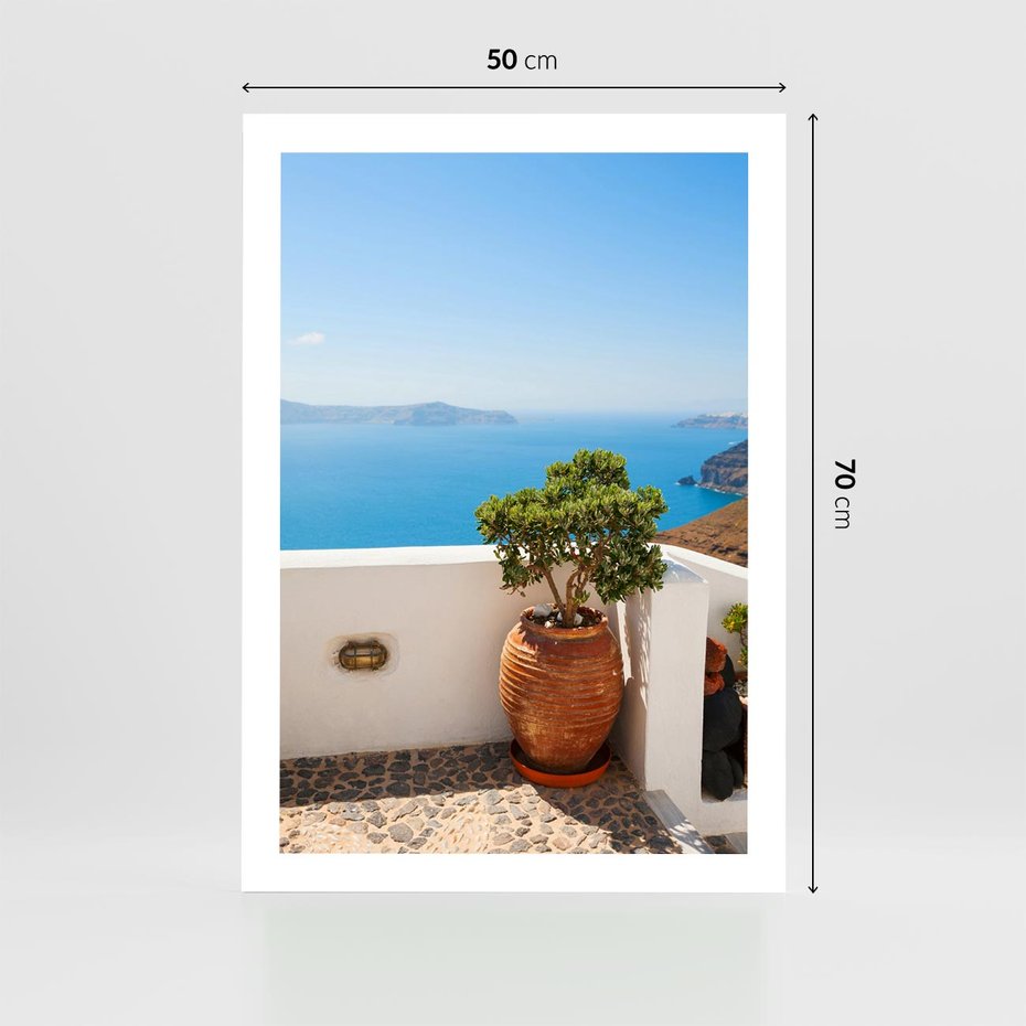 Plakat bez ramy 50x70 - Santorini - oaza greckiej wyspy - Santorini, grecka