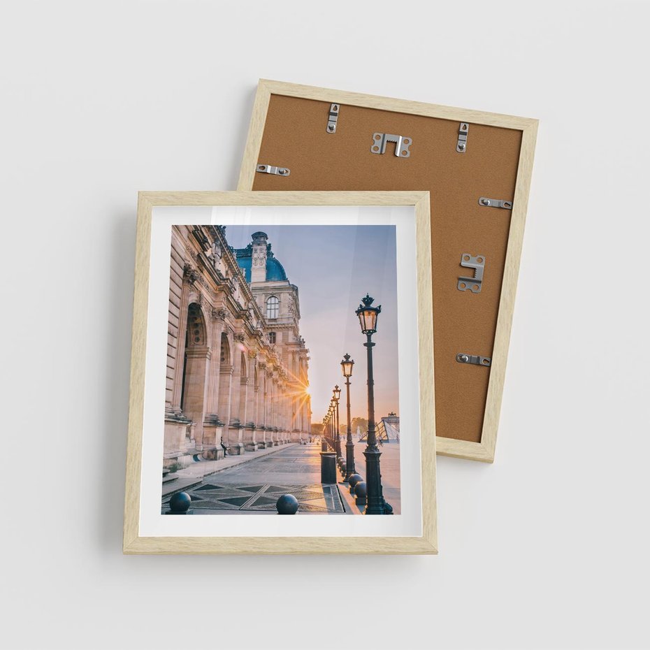 Plakat w ramie 40x50 - Magiczne spacery - uliczka, perspektywa - rama drewno