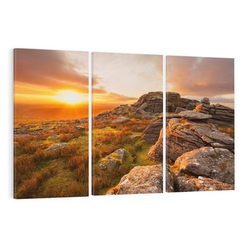 Obraz na płótnie 120x80 - Skały oplątane słońcem - skały, słońce
