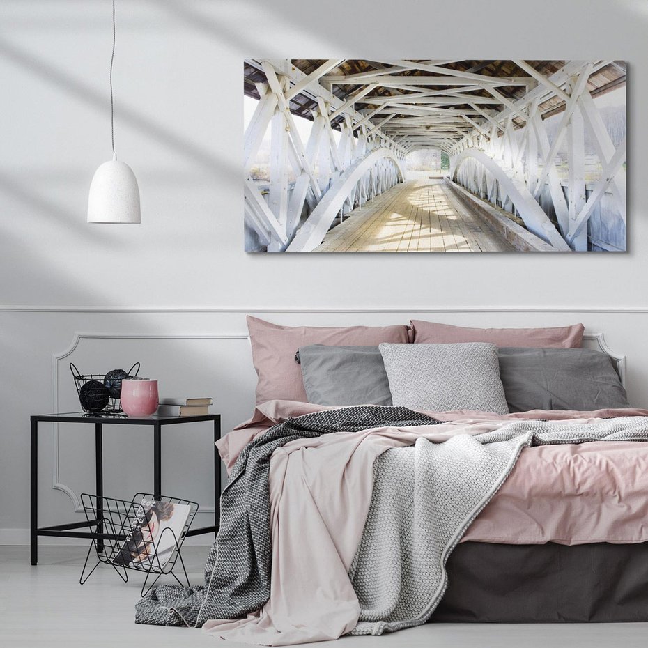 Obraz na płótnie 100x50 - Klimatyczny most w Ameryce - stary most, Ameryka