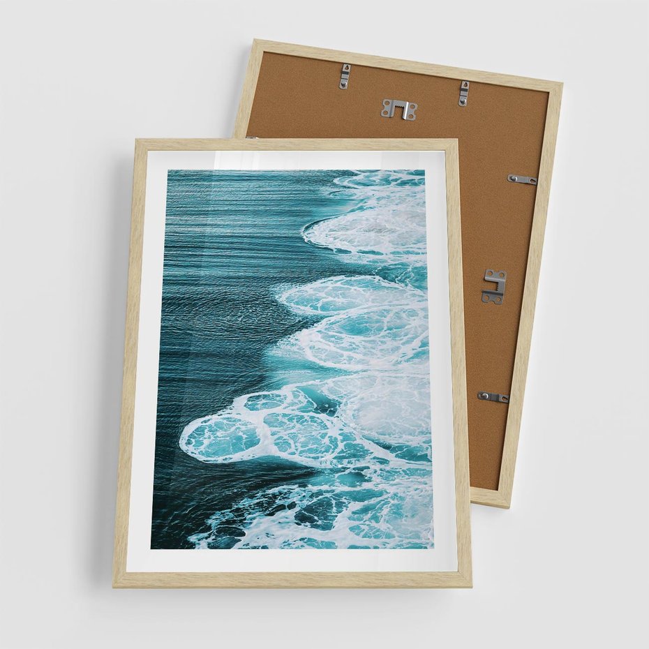 Plakat w ramie 50x70 - Morska potęga - morze, ocean - rama drewno