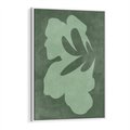 Obraz w ramie 80x120 - Kształty Zieleni - abstrakcyjny kształt, zielony plakat - rama biała