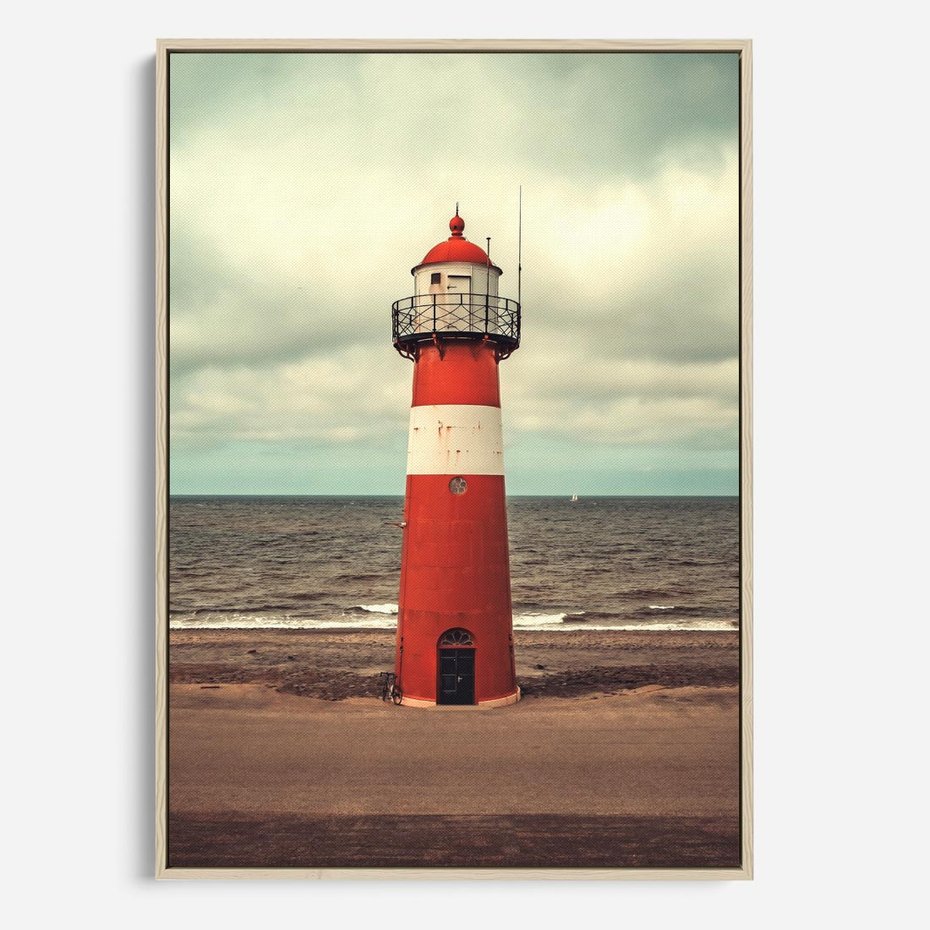 Obraz w ramie 80x120 - Retro Urok Morza - fotografia w stylu retro, vintage - rama drewno