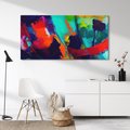 Obraz na płótnie 140x70 - Abstrakcyjne wizje czasu - żywe radosne kolory, plamy kolory
