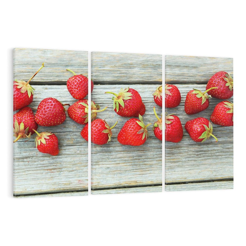 Obraz na płótnie 120x80 - smak lata - truskawki, owoce