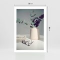 Plakat bez ramy 21x30 - Eukaliptusowa Cisza - kompozycja, liście eukaliptusa w wazonie