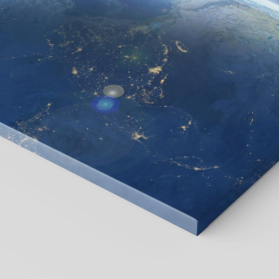 Obraz na płótnie 60x60 - Spotkanie księżyca i Ziemi - księżyc, ziemia