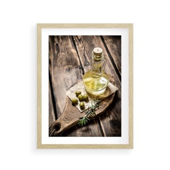 Plakat w ramie 30x40 - Oliwki w restauracji - oliwa, oliwki - rama drewno