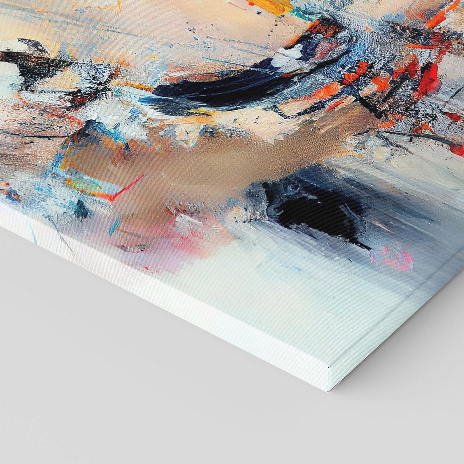 Obraz na płótnie 70x70 - Kontrapunkty zatajonych uczuć - dynamiczna abstrakcja, bałagan na płótnie