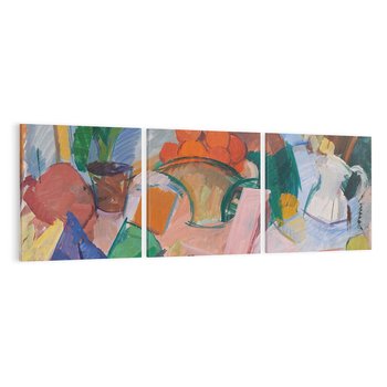 Obraz na płótnie 150x50 - "Martwa natura z pomarańczami w koszyku" Edvard Weie - Reprodukcja - reprodukcja, obraz na płótnie