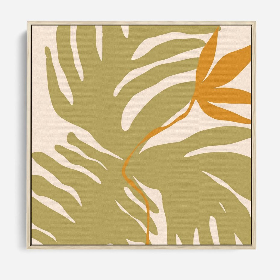 Obraz w ramie 80x80 - Konturem Zmiękczane - minimalistyczny obraz, nowoczesny - rama drewno