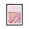 Plakat w ramie 30x40 - Harmonijny Świt - pastelowy krajobraz, nowoczesny plakat - rama czarna