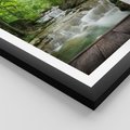 Plakat w ramie 40x50 - Plączący się strumień - rzeka, strumień - rama czarna
