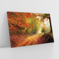 Obraz na płótnie 70x50 - Jesienny urok magia lasu - las, jesień