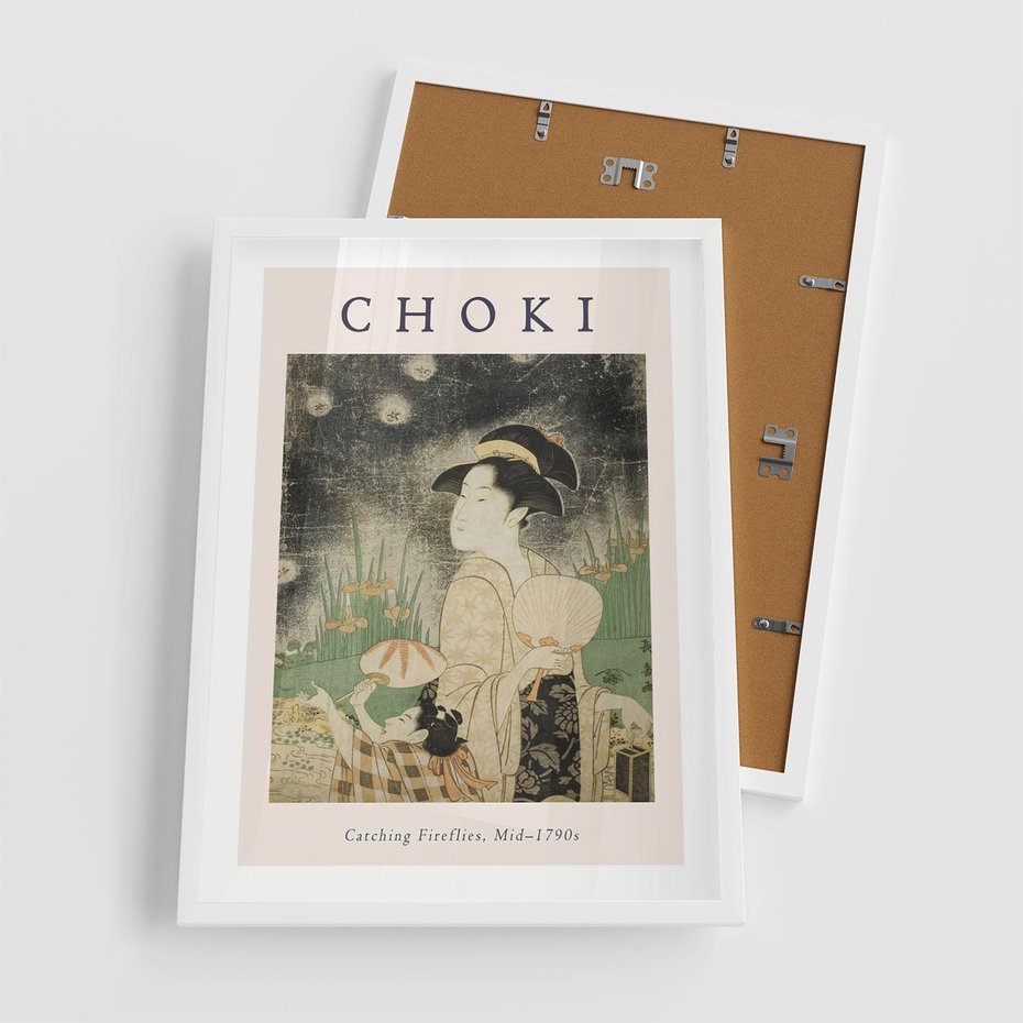 Plakat w ramie 50x70 - Sztuki Choki w Twoim Domu - reprodukcja, rycina - rama biała