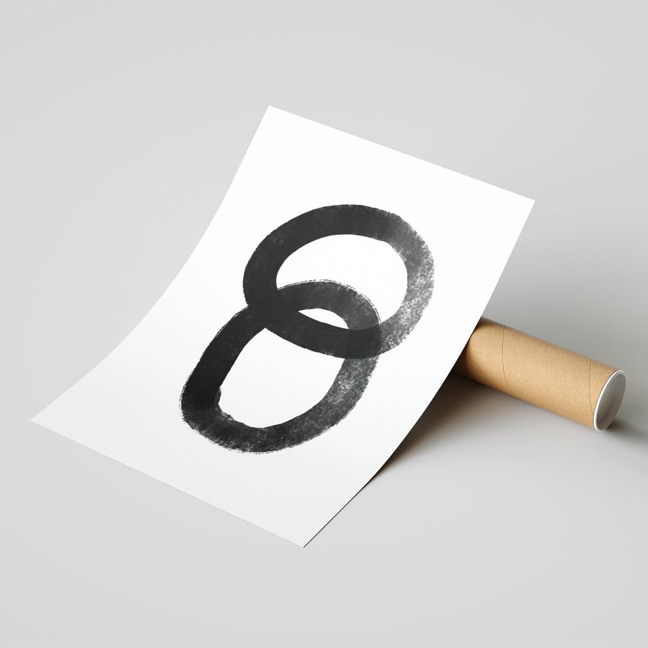 Plakat bez ramy 40x50 - Kształtując Granice - abstrakcja, minimalizm