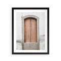 Plakat w ramie 40x50 - Śródziemnomorskie Drzwi Czasu - fotografia starych drzwi, śródziemnomorska architektura - rama czarna