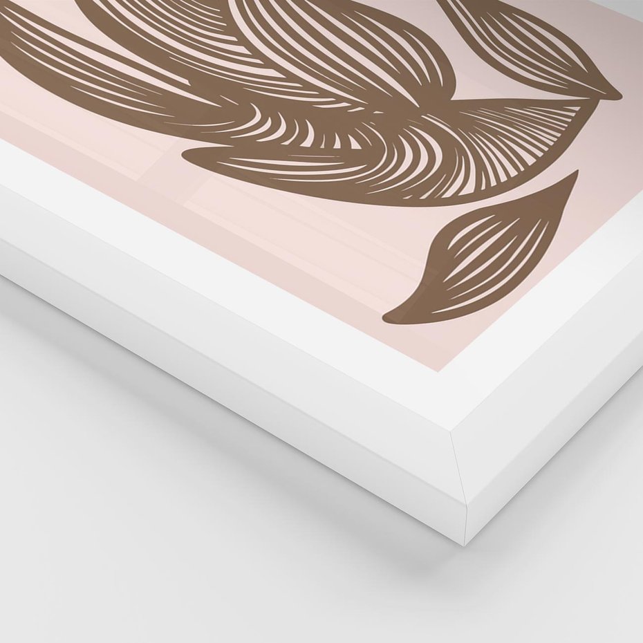 Plakat w ramie 50x70 - Nowoczesne Harmonie - skandynawski styl, plakat - rama biała