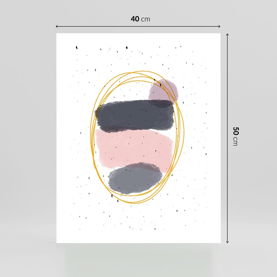 Plakat bez ramy 40x50 - Migocące Odbicia - abstrakcyjna kompozycja, jak ręcznie malowana