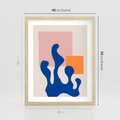 Plakat w ramie 40x50 - Bezgraniczna Galeria Plam - abstrakcja, nowoczesny plakat - rama drewno