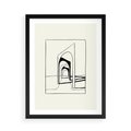 Plakat w ramie 50x70 - Poezja światła i cienia - nowoczesna sztuka, minimalistyczny styl - rama czarna