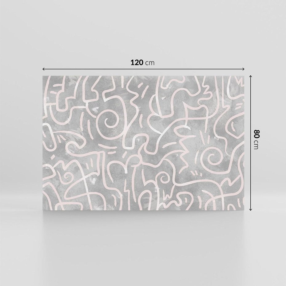 Obraz na płótnie 120x80 - Sploty odblasków i zawirowań - abstrakcyjne rysunki, wzorek