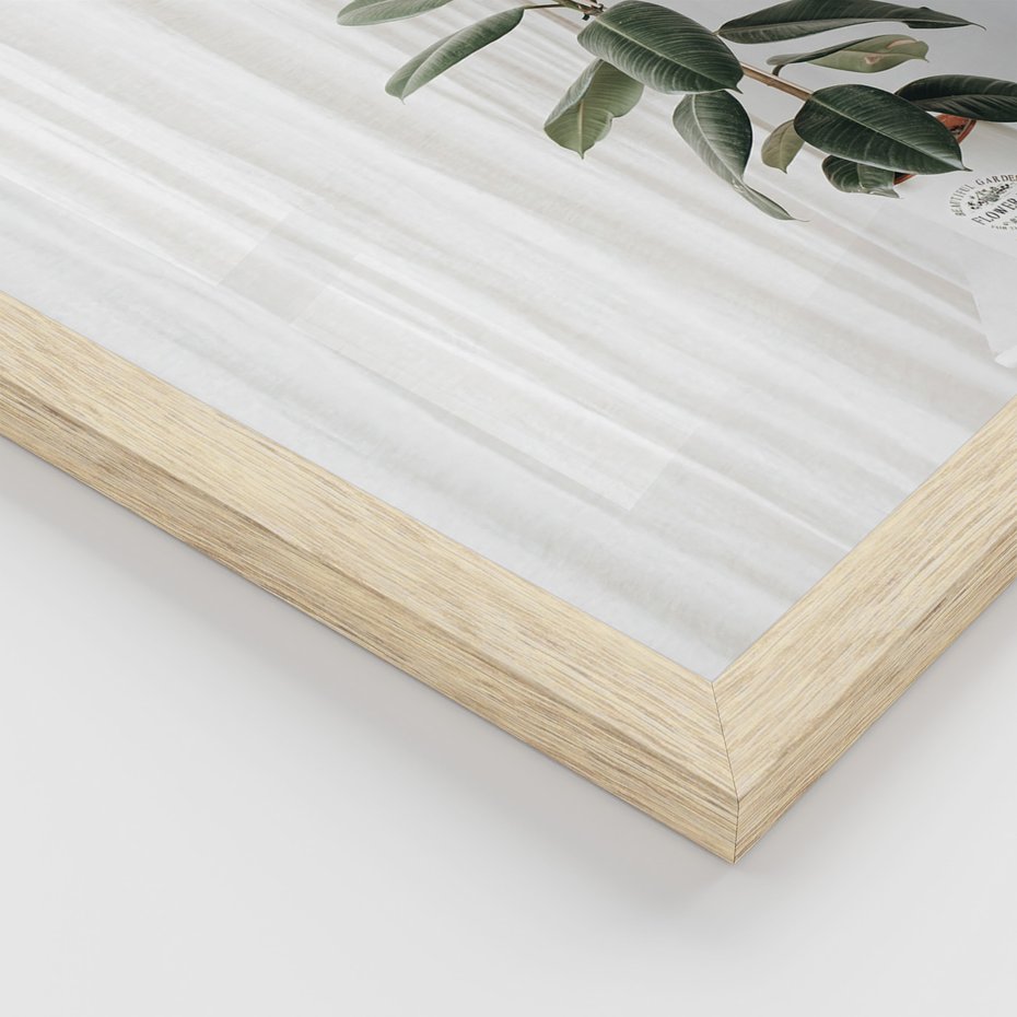 Zestaw obrazy w ramie 30x40 galeria - Liście, minimalizm, skandynawski, styl - rama drewno